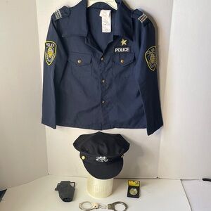 Police Officer  Halloween Costume Set with Jacket and Hat Youth Large